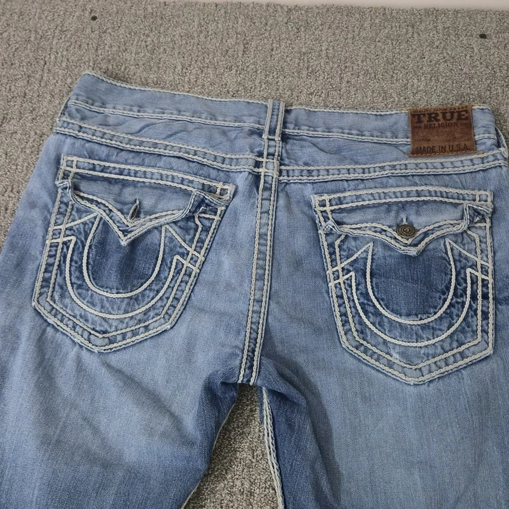 Vintage True Religion Deadwood Ropestitch Jeans Size 38 Designer Flap Pocket